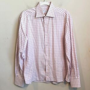 Ermenegildo ZEGNA Front Button Plaid Shirt 41/16